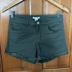 Army Green denim shorts